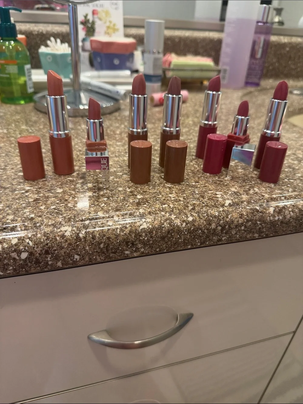Clinique Lipstick Collection in Brown, Rose, Plum, and Mauve Tones